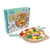 Wooden Pizza Cutter Play Kitchen Toy for Kids - Educational Early Learning Tool