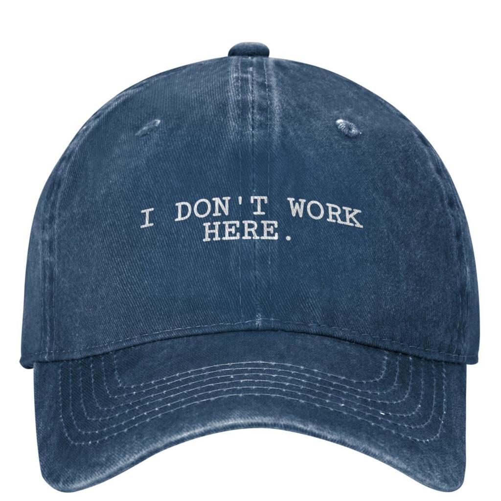 I DON'T WORK HERE Baseball Cap Funny Unisex Teens Designer Trucker Hat Summer Fashion Outdoor Gym Baseball Caps