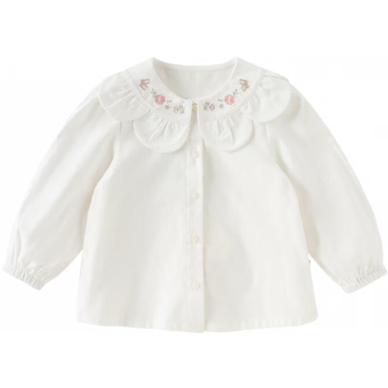 DAVE&BELLA Girls' Floral Print Cotton Shirt