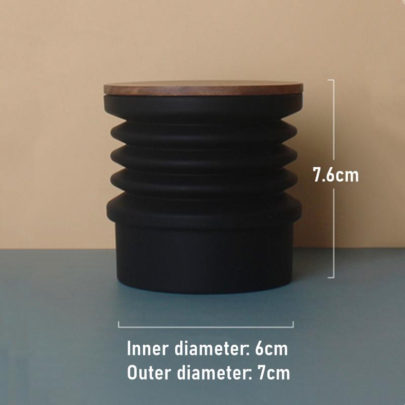 DF64 Coffee Beans Grinder Single Dose Hopper Silicone Bellows 6cm-7cm Diameter Wood Lid Coffee Grinder Blowing Cleaning Tools DF64 with Wood Lid