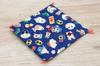 Castle Enterprises Mini Cushion for 5 Assorted Designs Random Pattern x Made in Japan Maneki-neko (Lucky Cat) Ornaments, (Blue), (10cm 10cm),