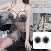 Sexy Pajamas Transparent Mesh Sex Underwear Steel Tray Open Crotch Tease Free Nightdress Sex Suit