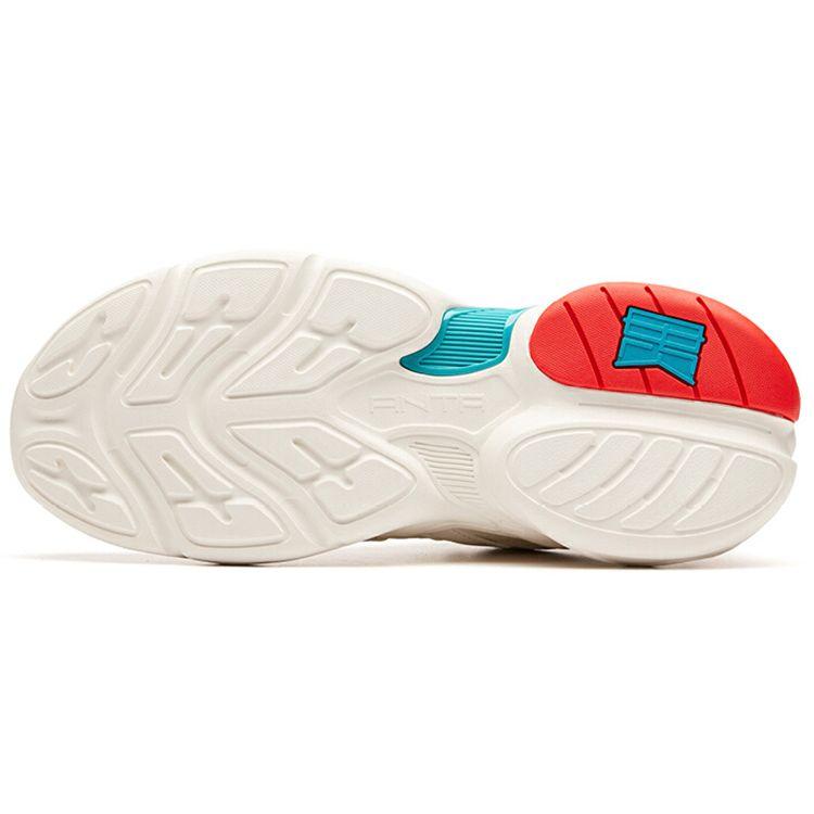 Anta Comfortable Versatile Mesh Fabric Shock Absorbing Non-Slip Lightweight Low-Top Dad Shoes Men sneaker White Blue 112018882-8