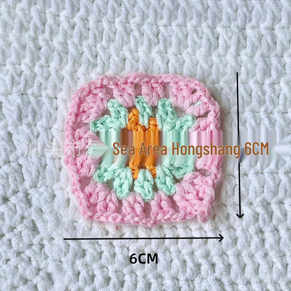 Handgehäkelte mehrfarbige geometrische Garn-Accessoires