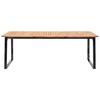 9 piece Garden Dining Set PE Rattan and Acacia Wood Black