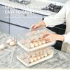 Egg Dispenser Container for Refrigerator Shelves, Rolling Egg Holder with Open Front Access and Plastic Build for Kitchen Storage, 32 x 17 x 14 cm