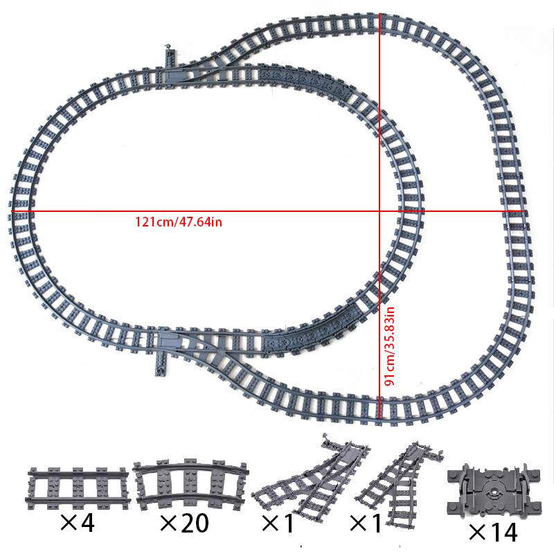 MOC Compatible With LEGO Train Track Combination Scene Building Blocks DIY Cross Track Railroad Flexible Bricks Toys Rail Car