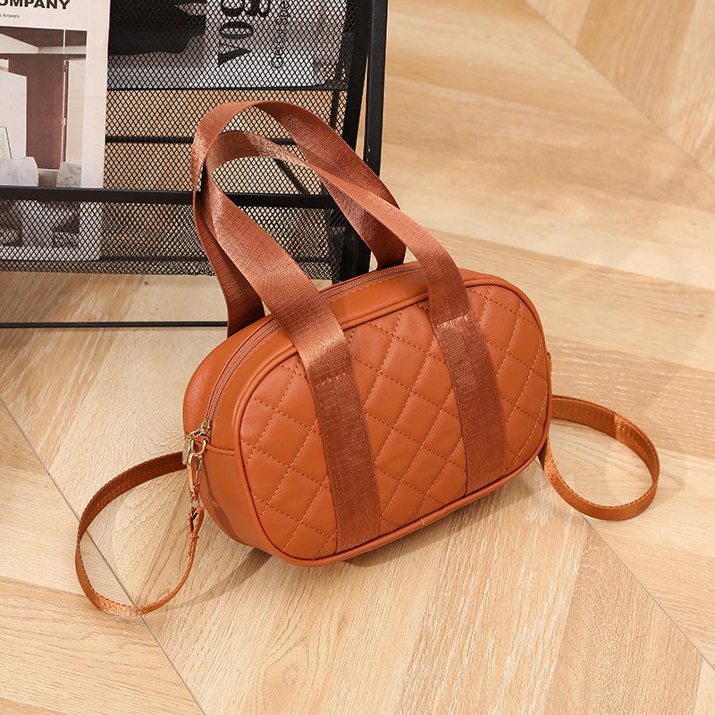 

Классическая вышитая ромбовидная сумка-тоут, универсальная женская наплечная сумка-мессенджер для поездок на работу, простая повседневная женская сумка, тренд светло-коричневого