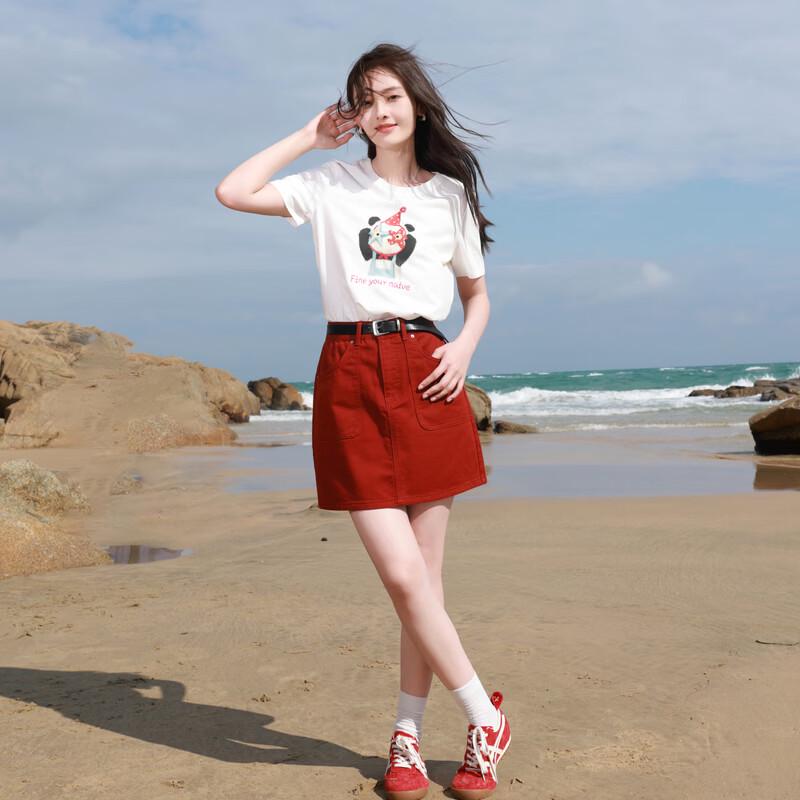 Sancai Plus Size 100% Cotton A-Line Denim Mini Skirt