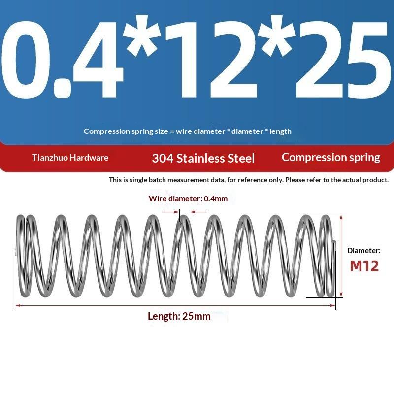 Spring Steel Pressure Return Spring Assortment 0.3/0.4mm Wire Dia 5-20mm Length for Hobbyist Craft Making Projects