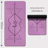 Ze Bian Non-Slip Natural Rubber & PU Yoga Mat with Alignment Lines