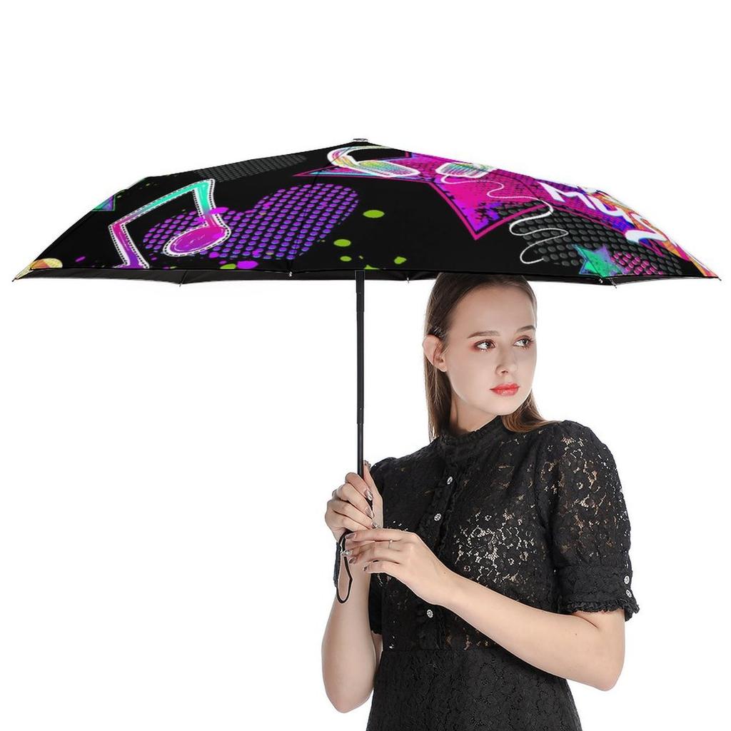 1 Pack Automatic Umbrella With Reliable Wind Resistance And Uv Blocking Layer For Outdoor Use In Graffiti Inspired Style
