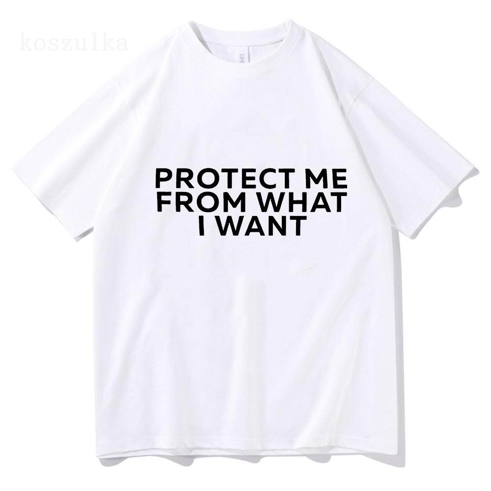 

Rosalia Berghain Letters Tshirts Rosala Protect Me From What I Want Tee Cotton Print Women Unisex Tshirt Summer Top Y2K Fashion S