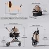 3 In 1 Foldable Pet Stroller Household Washable Dog Cat Carrier Outdoor 4 Wheels Lightweight Trolley