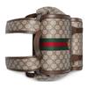 Gucci Ophidia GG Supreme Canvas Web Stripe Flap Backpack With Gold Double G Logo For Unisex Luxury Daily Use