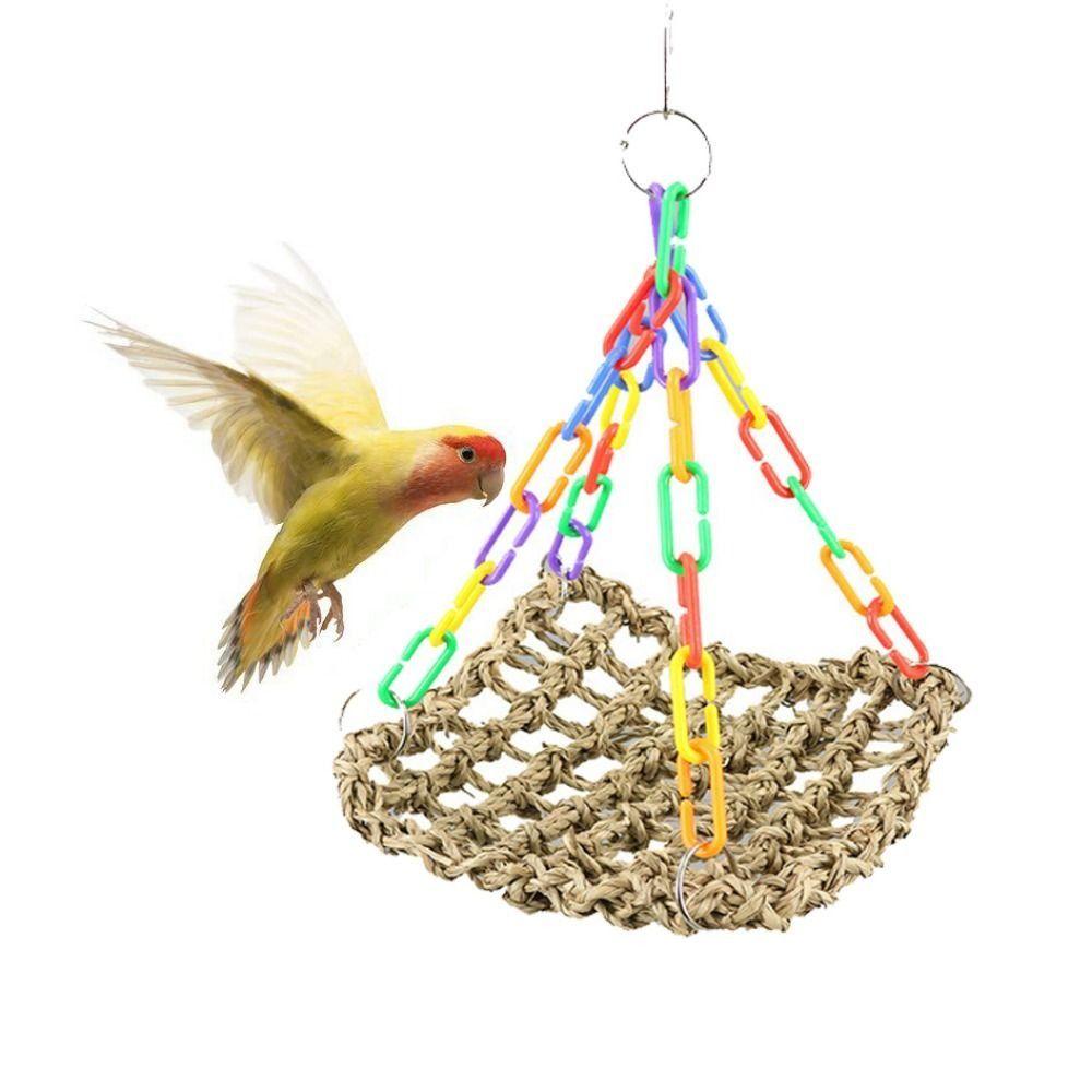 Cage Accessories Wear Resistant Rope Parrot Swing Toys Bird Perch Bird Hanging Bed Parrot Hammock