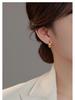 Boucles d'oreilles en argent S925 Banyan Tree en forme de U - Style blogueuse de mode coréenne