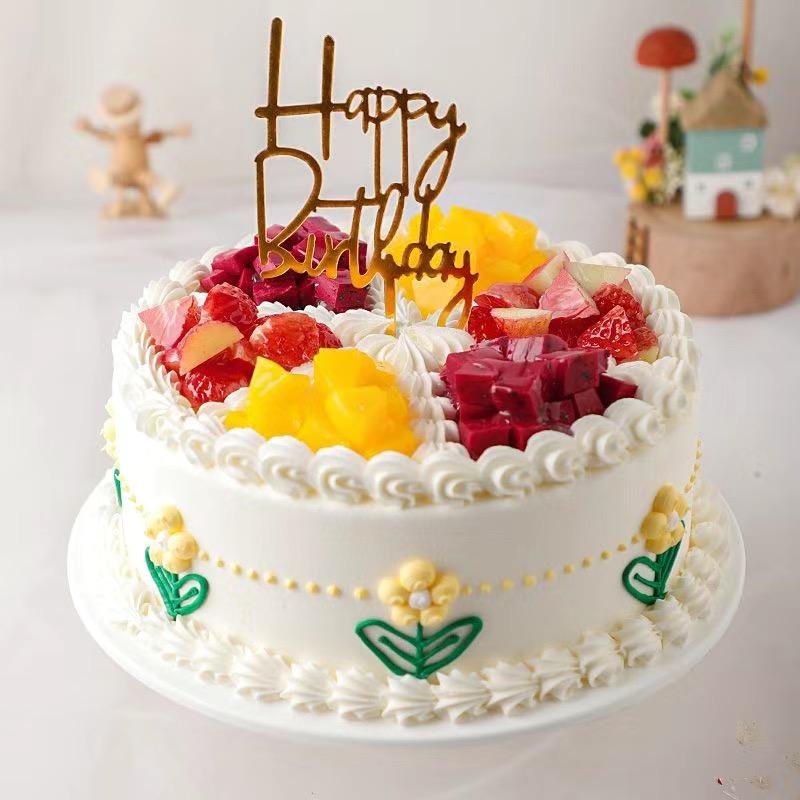 Cute Fruit Simulation Cake Model Ornaments Shop Showcase Cake Sample Display Birthday Wedding Cake Mold Decoration Shooting Prop