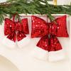 Creative Design Christmas Sequin Bow Bow Pendant Christmas Tree Ornament  Christmas Tree Decor