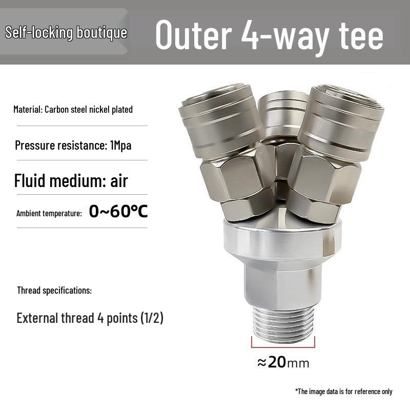 C-type Self-locking Pneumatic Quick Connector - Air Hose & Air Gun Male/Female Quick Connect Plug Accessories