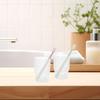 2 Stück Glas Zahnbürstenhalter für Badezimmer Zahnpasta Aufbewahrungsbecherhalter Klarer Glas Waschbecher Badezimmerzubehör
