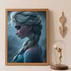 Diamond Art Painting Kit – Elsa Crying In Rain Scene, Sparkling Craft, Home Wall Decor, Handmade Gift