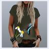 Summer T-Shirts Butterfly 3D Print Streetwear Women's Casual Fashion Oversized O-Neck T Shirt Female Girl Tops Tees Clothing