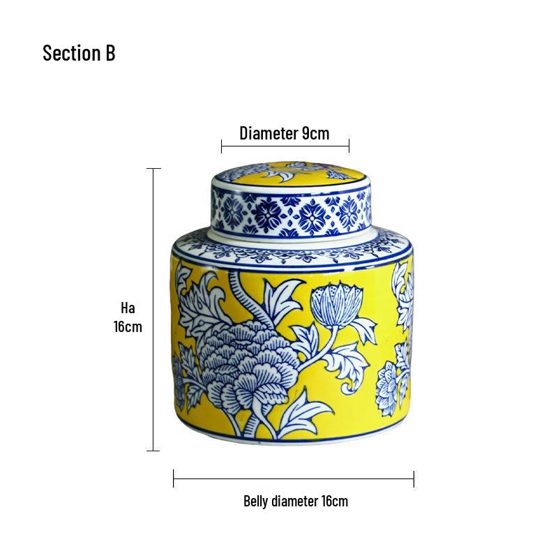 Hand-Painted Blue and White Ceramic Vase: Chinese Style Desktop Ornament for Living Room Display