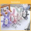 Adorable Checkered Long-eared Bunny Plush Toy Soft Stuffed Rabbit Doll For Kids