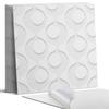 Vinyl Tile Set with Pattern for Kitchen Living Room Abstract Pattern with Circles 4X50X50 Cm