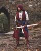 Linen Medieval Open-Front Hooded Robe Cloak