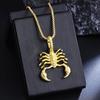 Collier pendentif scorpion Hip-Hop pour homme - Chaîne en acier inoxydable et titane rétro