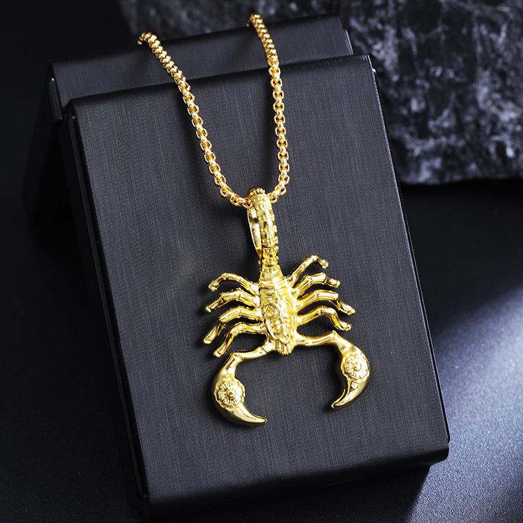 Retro Scorpion Pendant: Personalized Stainless Steel Scorpio Necklace for Hip Hop and Rock Styles