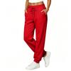 Women's Loose Fit Sweatpants with Elastic Waistband and Cuffed Hem for Casual and Athletic Wear