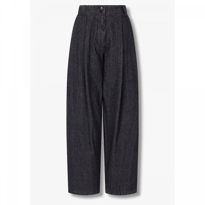 Women Stripe Tuck Pleat Denim Pants 9176362973