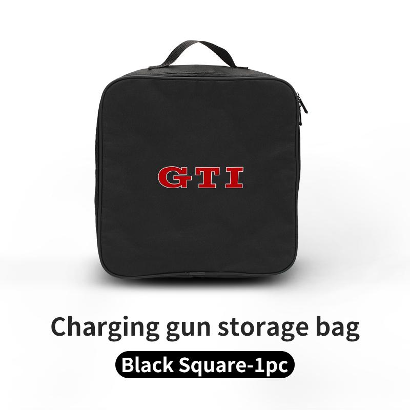 Car Charging Gun Bag Oxford Cloth Gun Cables Storage Box Auto Accessories For Volkswagen VW Golf 4 6 7 GTI Tiguan Passat B5 B6