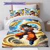 Dragon Ball Sitting Pose Bedding Set Anime Duvet Cover Polyester Soft Comforter Bedroom Set -QJY