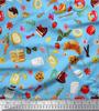 Soimoi Japan Crepe Satin Fabric Fruits,Bread & Donut Food Decor Fabric Printed metre 42 Inch