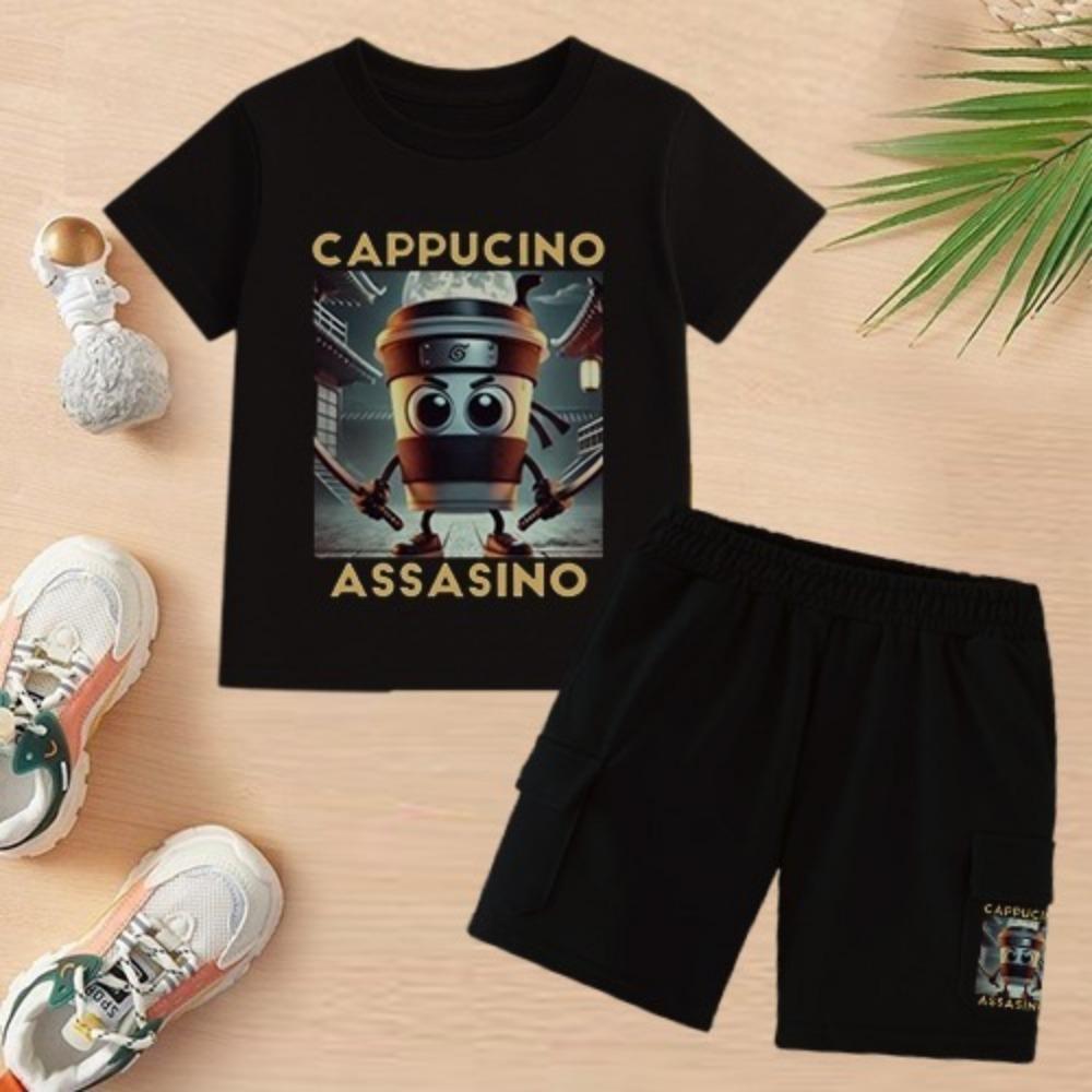 

Children s short sleeved set, casual, fashionable and versatile 140