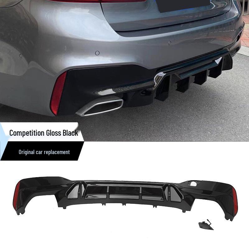 Compatible BMW New 5 Series Front & Rear Lip Kit (525/530Li) - Black Warrior MP Modification Kit.