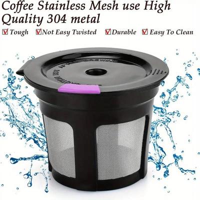 10/6/4pcs Reusable Capsule Cups Refillable Coffee Filters Cups Stainless Steel Mesh Leak-Proof Single Cup Coffee Filters