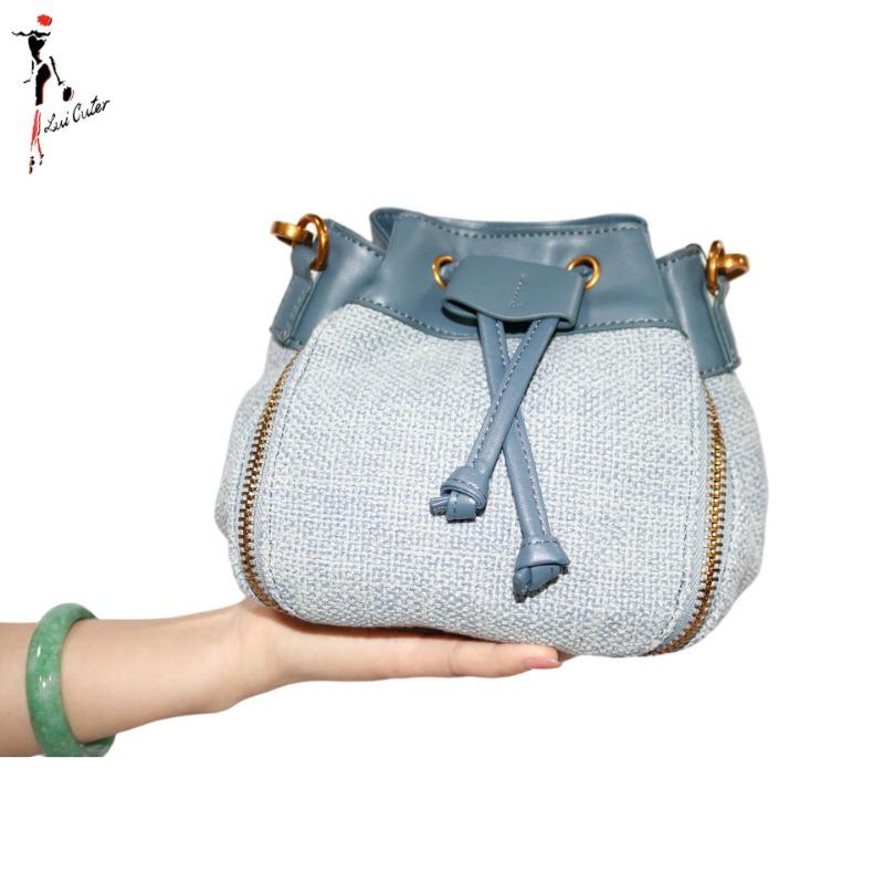 Geflochtene Schultertasche aus Leder Rhombus Umhängetasche Damen Tasche Breiter Schultergurt Stray Achseltasche Flechttasche