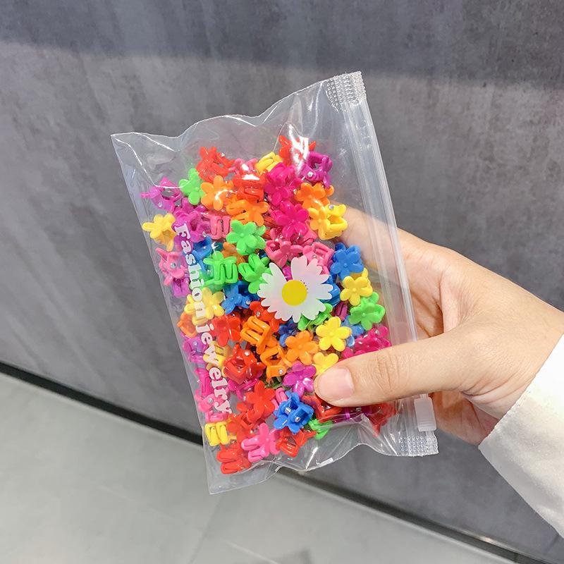 Colorful Hair Flower Clips for Babies & Toddlers - Small Hairpin & Claw Clip Accessories for Girls