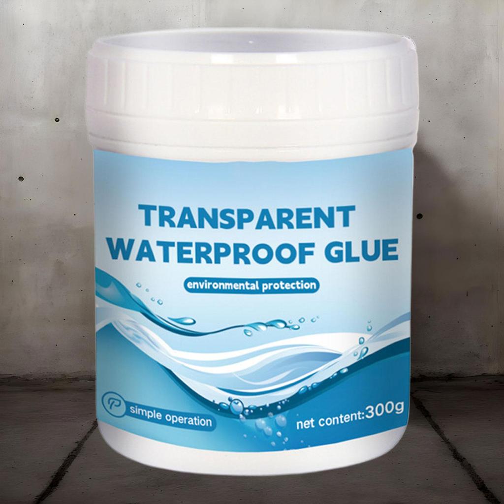 Waterproof Coating 300g Transparent Waterproof Sealant Anti-Leakage Agent Repairing Glue With Gloves Brush For Roofs Garden
