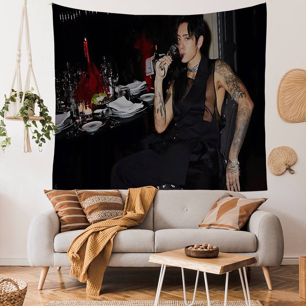 Singer DDPR Ian Anime Tapestry Hanging Tarot Hippie Wall Rugs Dorm Wall Hanging Sheets
