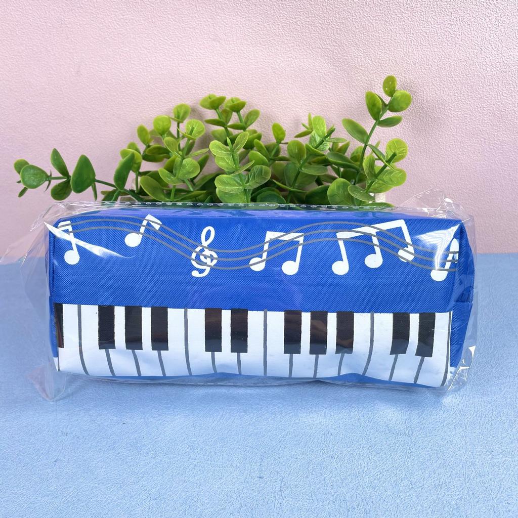 Music Notes Piano Keyboard Pencil for Case Large Capacity Pen Bags Stationery Office School Student Gifts Back To School