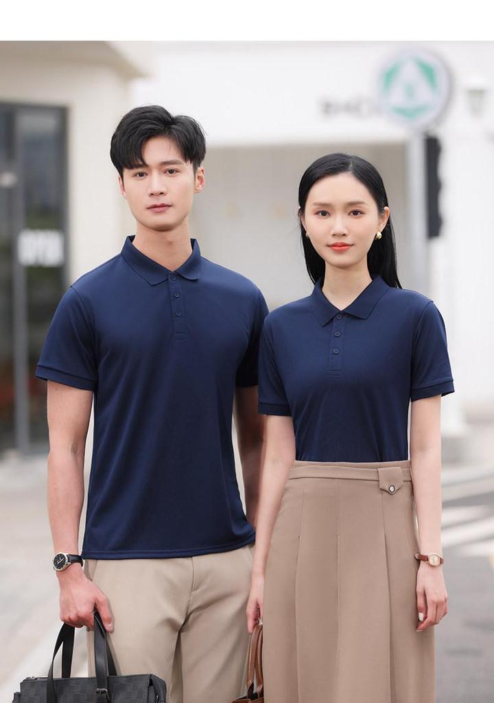 Ice Silk Cooling Polo Shirt - Short Sleeve Workwear with Custom Logo