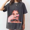 Nicki Minaj Face Graphic Tee, Trendy Hip-Hop Shirt, Pop Culture T-Shirt Summer Unisex Loose and Breathable Cotton T-shirt Top