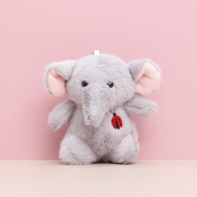 Ladybird Rabbit Elephant Bear Husky Plush Toy Keychain Stuffed Dolls Animal