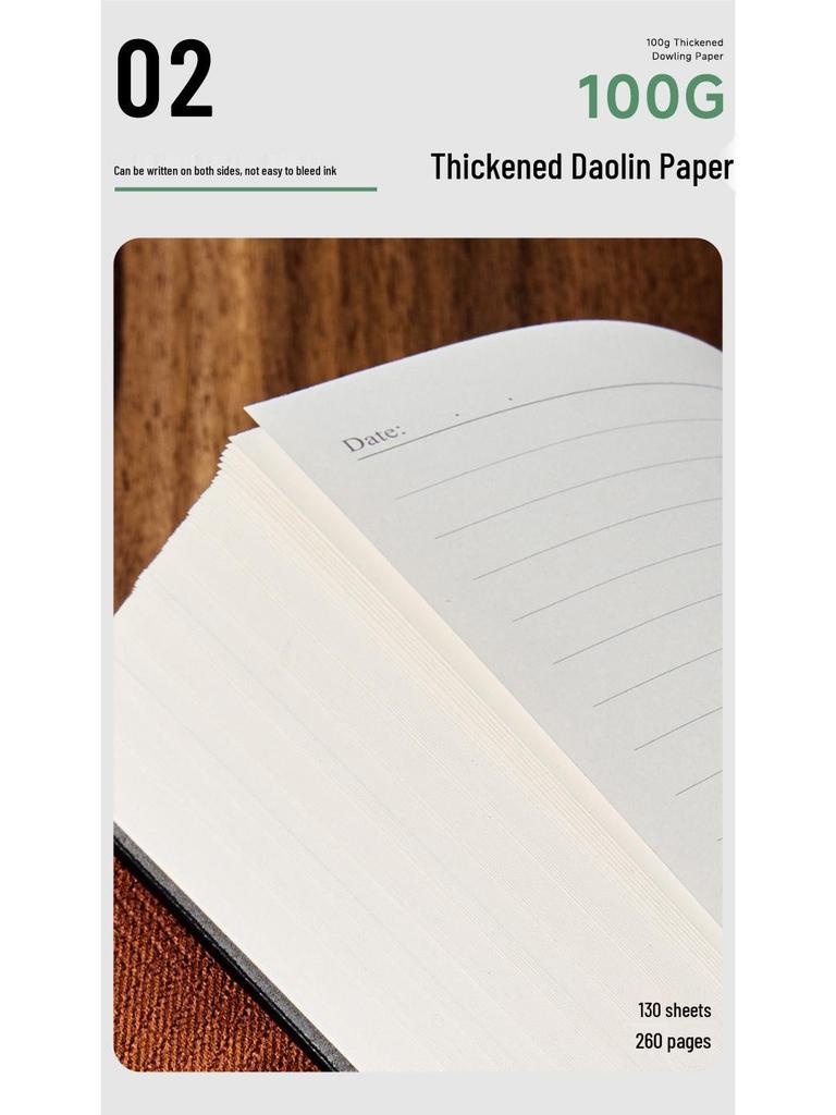 Custom A5 Leather Paperback Business Notebook with Logo Printing
